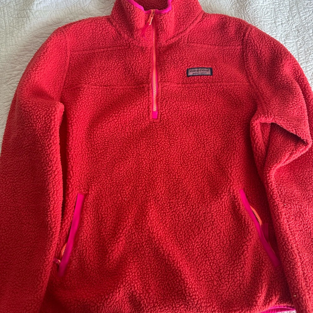 Red Fleece Pullover
